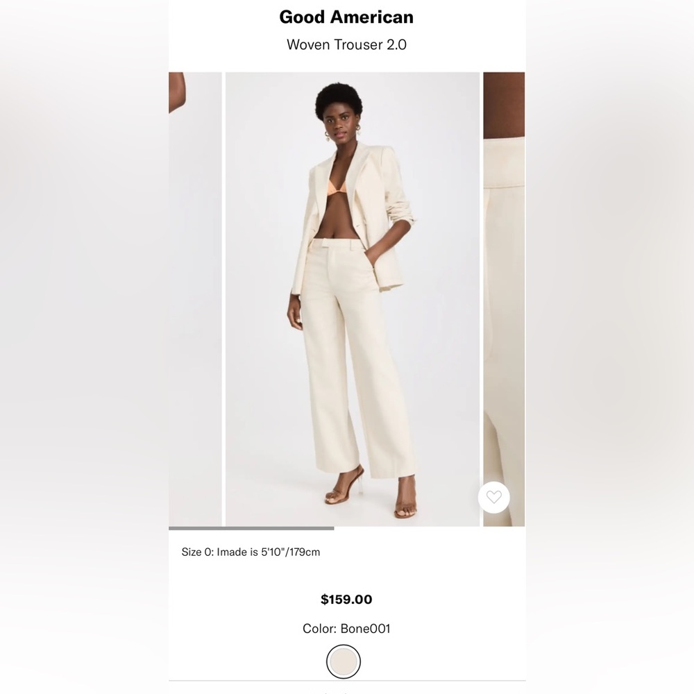 NWT Good American Woven Trouser 2.0